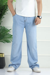 Denim 'Urban Skater' Comfort-Waist Baggy Jeans In Sky Blue